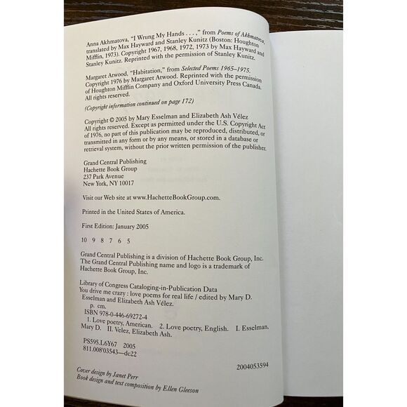 Paper back book You Drive Me Crazy Love Poems For Real Life - Picture 8 of 9